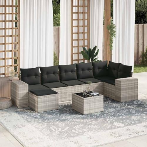 INLIFE 8-TLG. Garten-Sofagarnitur mit Kissen Hellgrau Poly Rattan,Möbel,Gartenmöbel,Gartenmöbel-Sets,Grau,65.6 KG,3222891 INLIFE 8-TLG. Garten-Sofagarnitur mit Kissen Hellgrau Poly Rattan,Möbel,Gartenmöbel,Gartenmöbel-Sets,Grau,65.6 KG,3222891 von INLIFE