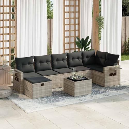 INLIFE 8-TLG. Garten-Sofagarnitur mit Kissen Hellgrau Poly Rattan,Möbel,Gartenmöbel,Gartenmöbel-Sets,Grau,68.2 KG,3325518 INLIFE 8-TLG. Garten-Sofagarnitur mit Kissen Hellgrau Poly Rattan,Möbel,Gartenmöbel,Gartenmöbel-Sets,Grau,68.2 KG,3325518 von INLIFE