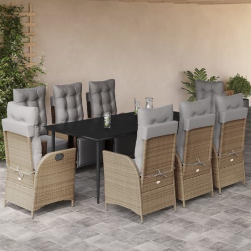 INLIFE 9-TLG. Garten-Essgruppe mit Kissen Beigemischung Poly Rattan,Möbel,Gartenmöbel,Gartenmöbel-Sets,Beige,124.2 KG,3213454 INLIFE 9-TLG. Garten-Essgruppe mit Kissen Beigemischung Poly Rattan,Möbel,Gartenmöbel,Gartenmöbel-Sets,Beige,124.2 KG,3213454 von INLIFE