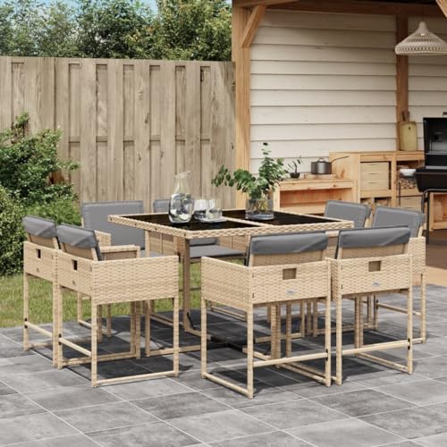 INLIFE 9-TLG. Garten-Essgruppe mit Kissen Beigemischung Poly Rattan,Möbel,Gartenmöbel,Gartenmöbel-Sets,Beige,73.7 KG,3211380 INLIFE 9-TLG. Garten-Essgruppe mit Kissen Beigemischung Poly Rattan,Möbel,Gartenmöbel,Gartenmöbel-Sets,Beige,73.7 KG,3211380 von INLIFE