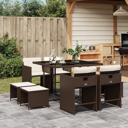 INLIFE 9-TLG. Garten-Essgruppe mit Kissen Braun Poly Rattan,Möbel,Gartenmöbel,Gartenmöbel-Sets,Braun,59.9 KG,3277904 INLIFE 9-TLG. Garten-Essgruppe mit Kissen Braun Poly Rattan,Möbel,Gartenmöbel,Gartenmöbel-Sets,Braun,59.9 KG,3277904 von INLIFE