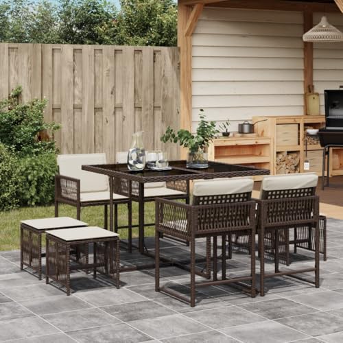 INLIFE 9-TLG. Garten-Essgruppe mit Kissen Braun Poly Rattan,Möbel,Gartenmöbel,Gartenmöbel-Sets,Braun,62.3 KG,3211497 INLIFE 9-TLG. Garten-Essgruppe mit Kissen Braun Poly Rattan,Möbel,Gartenmöbel,Gartenmöbel-Sets,Braun,62.3 KG,3211497 von INLIFE