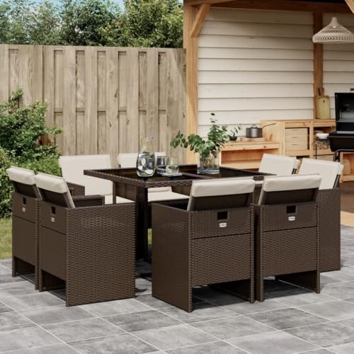 INLIFE 9-TLG. Garten-Essgruppe mit Kissen Braun Poly Rattan,Möbel,Gartenmöbel,Gartenmöbel-Sets,Braun,81.9 KG,3210657 INLIFE 9-TLG. Garten-Essgruppe mit Kissen Braun Poly Rattan,Möbel,Gartenmöbel,Gartenmöbel-Sets,Braun,81.9 KG,3210657 von INLIFE