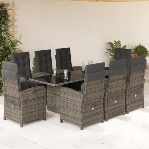 INLIFE 9-TLG. Garten-Essgruppe mit Kissen Grau Poly Rattan,Möbel,Gartenmöbel,Gartenmöbel-Sets,Grau,107.6 KG,3212259 INLIFE 9-TLG. Garten-Essgruppe mit Kissen Grau Poly Rattan,Möbel,Gartenmöbel,Gartenmöbel-Sets,Grau,107.6 KG,3212259 von INLIFE
