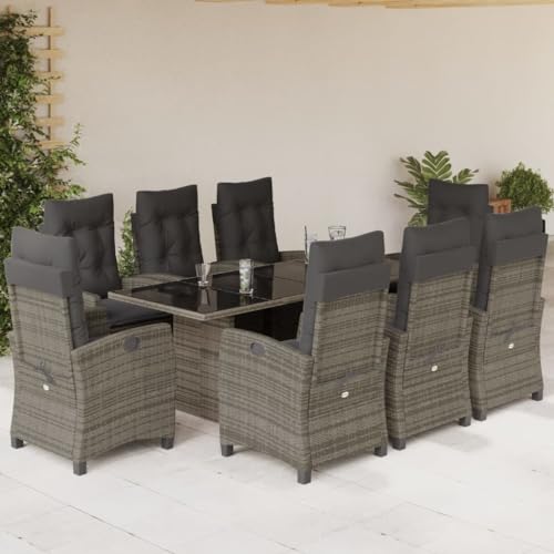 INLIFE 9-TLG. Garten-Essgruppe mit Kissen Grau Poly Rattan,Möbel,Gartenmöbel,Gartenmöbel-Sets,Grau,114.8 KG,3212690 INLIFE 9-TLG. Garten-Essgruppe mit Kissen Grau Poly Rattan,Möbel,Gartenmöbel,Gartenmöbel-Sets,Grau,114.8 KG,3212690 von INLIFE