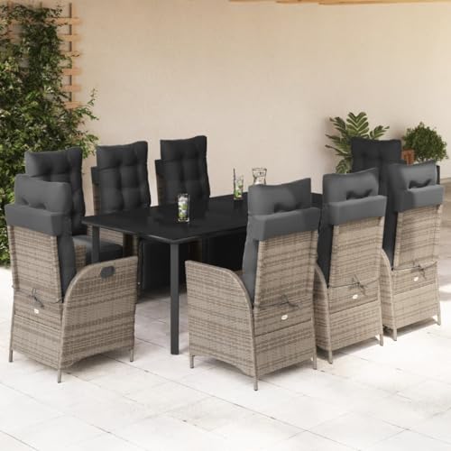 INLIFE 9-TLG. Garten-Essgruppe mit Kissen Grau Poly Rattan,Möbel,Gartenmöbel,Gartenmöbel-Sets,Grau,123.6 KG,3213433 INLIFE 9-TLG. Garten-Essgruppe mit Kissen Grau Poly Rattan,Möbel,Gartenmöbel,Gartenmöbel-Sets,Grau,123.6 KG,3213433 von INLIFE