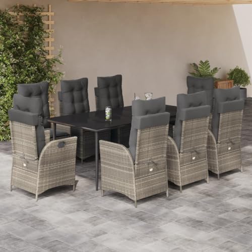 INLIFE 9-TLG. Garten-Essgruppe mit Kissen Hellgrau Poly Rattan,Möbel,Gartenmöbel,Gartenmöbel-Sets,Grau,118.6 KG,3213282 INLIFE 9-TLG. Garten-Essgruppe mit Kissen Hellgrau Poly Rattan,Möbel,Gartenmöbel,Gartenmöbel-Sets,Grau,118.6 KG,3213282 von INLIFE