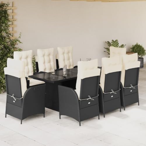 INLIFE 9-TLG. Garten-Essgruppe mit Kissen Schwarz Poly Rattan,Möbel,Gartenmöbel,Gartenmöbel-Sets,Schwarz,106.6 KG,3213113 INLIFE 9-TLG. Garten-Essgruppe mit Kissen Schwarz Poly Rattan,Möbel,Gartenmöbel,Gartenmöbel-Sets,Schwarz,106.6 KG,3213113 von INLIFE