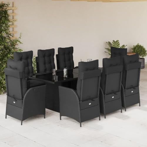 INLIFE 9-TLG. Garten-Essgruppe mit Kissen Schwarz Poly Rattan,Möbel,Gartenmöbel,Gartenmöbel-Sets,Schwarz,108.2 KG,3213116 INLIFE 9-TLG. Garten-Essgruppe mit Kissen Schwarz Poly Rattan,Möbel,Gartenmöbel,Gartenmöbel-Sets,Schwarz,108.2 KG,3213116 von INLIFE