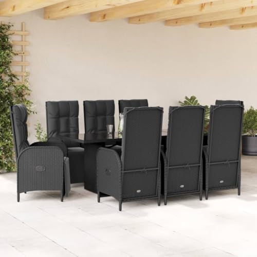 INLIFE 9-TLG. Garten-Essgruppe mit Kissen Schwarz Poly Rattan,Möbel,Gartenmöbel,Gartenmöbel-Sets,Schwarz,114.6 KG,3213531 INLIFE 9-TLG. Garten-Essgruppe mit Kissen Schwarz Poly Rattan,Möbel,Gartenmöbel,Gartenmöbel-Sets,Schwarz,114.6 KG,3213531 von INLIFE