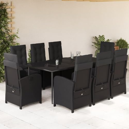 INLIFE 9-TLG. Garten-Essgruppe mit Kissen Schwarz Poly Rattan,Möbel,Gartenmöbel,Gartenmöbel-Sets,Schwarz,115.4 KG,3212318 INLIFE 9-TLG. Garten-Essgruppe mit Kissen Schwarz Poly Rattan,Möbel,Gartenmöbel,Gartenmöbel-Sets,Schwarz,115.4 KG,3212318 von INLIFE
