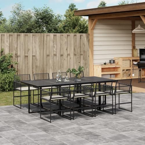 INLIFE 9-TLG. Garten-Essgruppe mit Kissen Schwarz Poly Rattan,Möbel,Gartenmöbel,Gartenmöbel-Sets,Schwarz,94.2 KG,3295025 INLIFE 9-TLG. Garten-Essgruppe mit Kissen Schwarz Poly Rattan,Möbel,Gartenmöbel,Gartenmöbel-Sets,Schwarz,94.2 KG,3295025 von INLIFE
