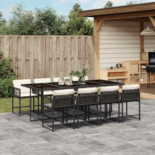 INLIFE 9-TLG. Garten-Essgruppe mit Kissen Schwarz Poly Rattan,Möbel,Gartenmöbel,Gartenmöbel-Sets,Schwarz,99.2 KG,3211458 INLIFE 9-TLG. Garten-Essgruppe mit Kissen Schwarz Poly Rattan,Möbel,Gartenmöbel,Gartenmöbel-Sets,Schwarz,99.2 KG,3211458 von INLIFE