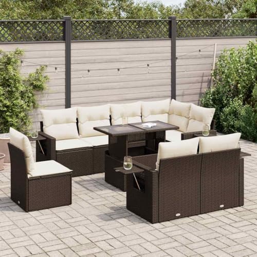 INLIFE 9-TLG. Garten-Sofagarnitur mit Kissen Braun Poly Rattan,Möbel,Gartenmöbel,Gartenmöbel-Sets,Braun,89.1 KG,3326504 INLIFE 9-TLG. Garten-Sofagarnitur mit Kissen Braun Poly Rattan,Möbel,Gartenmöbel,Gartenmöbel-Sets,Braun,89.1 KG,3326504 von INLIFE