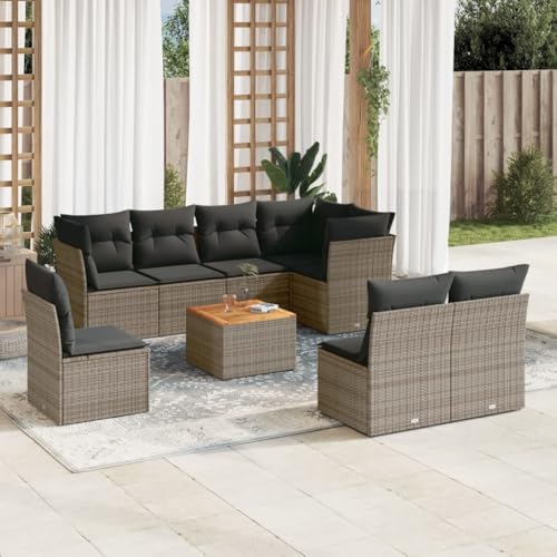 INLIFE 9-TLG. Garten-Sofagarnitur mit Kissen Grau Poly Rattan,Möbel,Gartenmöbel,Gartenmöbel-Sets,Grau,71.8 KG,3223687 INLIFE 9-TLG. Garten-Sofagarnitur mit Kissen Grau Poly Rattan,Möbel,Gartenmöbel,Gartenmöbel-Sets,Grau,71.8 KG,3223687 von INLIFE