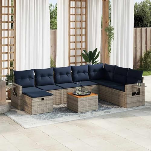 INLIFE 9-TLG. Garten-Sofagarnitur mit Kissen Grau Poly Rattan,Möbel,Gartenmöbel,Gartenmöbel-Sets,Grau,74.2 KG,3325834 INLIFE 9-TLG. Garten-Sofagarnitur mit Kissen Grau Poly Rattan,Möbel,Gartenmöbel,Gartenmöbel-Sets,Grau,74.2 KG,3325834 von INLIFE