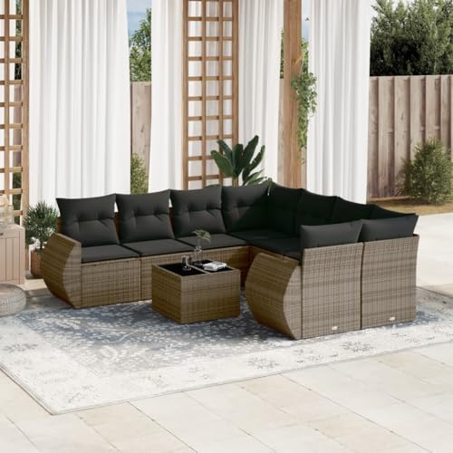 INLIFE 9-TLG. Garten-Sofagarnitur mit Kissen Grau Poly Rattan,Möbel,Gartenmöbel,Gartenmöbel-Sets,Grau,75 KG,3221159 INLIFE 9-TLG. Garten-Sofagarnitur mit Kissen Grau Poly Rattan,Möbel,Gartenmöbel,Gartenmöbel-Sets,Grau,75 KG,3221159 von INLIFE
