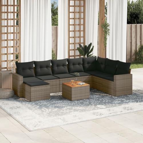 INLIFE 9-TLG. Garten-Sofagarnitur mit Kissen Grau Poly Rattan,Möbel,Gartenmöbel,Gartenmöbel-Sets,Grau,75.4 KG,3256592 INLIFE 9-TLG. Garten-Sofagarnitur mit Kissen Grau Poly Rattan,Möbel,Gartenmöbel,Gartenmöbel-Sets,Grau,75.4 KG,3256592 von INLIFE