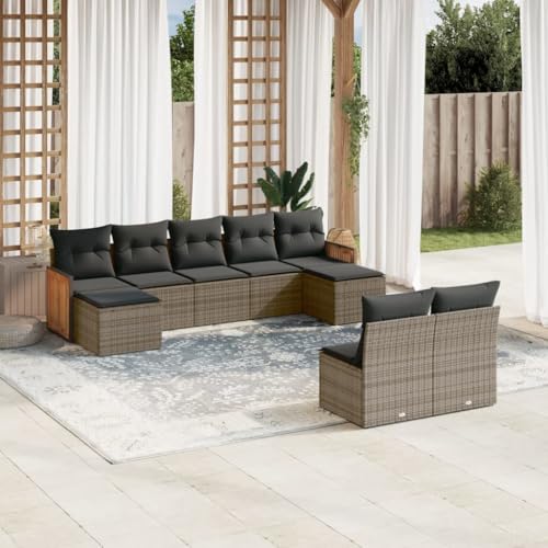 INLIFE 9-TLG. Garten-Sofagarnitur mit Kissen Grau Poly Rattan,Möbel,Gartenmöbel,Gartenmöbel-Sets,Grau,76.8 KG,3260457 INLIFE 9-TLG. Garten-Sofagarnitur mit Kissen Grau Poly Rattan,Möbel,Gartenmöbel,Gartenmöbel-Sets,Grau,76.8 KG,3260457 von INLIFE