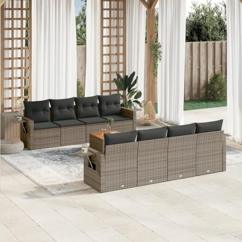 INLIFE 9-TLG. Garten-Sofagarnitur mit Kissen Grau Poly Rattan,Möbel,Gartenmöbel,Gartenmöbel-Sets,Grau,80 KG,3256816 INLIFE 9-TLG. Garten-Sofagarnitur mit Kissen Grau Poly Rattan,Möbel,Gartenmöbel,Gartenmöbel-Sets,Grau,80 KG,3256816 von INLIFE