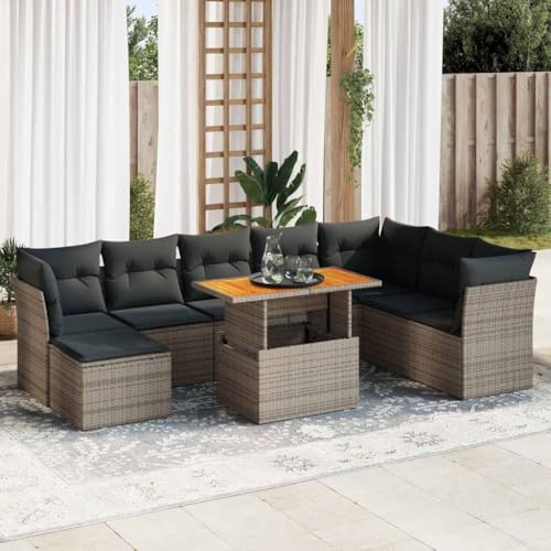INLIFE 9-TLG. Garten-Sofagarnitur mit Kissen Grau Poly Rattan,Möbel,Gartenmöbel,Gartenmöbel-Sets,Grau,83 KG,3326965 INLIFE 9-TLG. Garten-Sofagarnitur mit Kissen Grau Poly Rattan,Möbel,Gartenmöbel,Gartenmöbel-Sets,Grau,83 KG,3326965 von INLIFE
