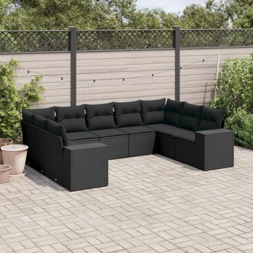 INLIFE 9-TLG. Garten-Sofagarnitur mit Kissen Schwarz Poly Rattan,Möbel,Gartenmöbel,Gartenmöbel-Sets,Schwarz,80 KG,3255332 INLIFE 9-TLG. Garten-Sofagarnitur mit Kissen Schwarz Poly Rattan,Möbel,Gartenmöbel,Gartenmöbel-Sets,Schwarz,80 KG,3255332 von INLIFE