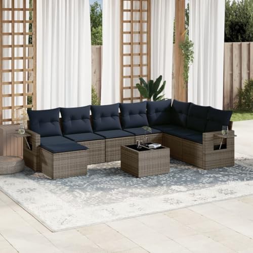 INLIFE 9-teiliges Gartensofa-Set mit Kissen, grau, Polyrattan,Möbel,Gartenmöbel,Gartenmöbel-Sets,Grau,70.6 KG,3220570 INLIFE 9-teiliges Gartensofa-Set mit Kissen, grau, Polyrattan,Möbel,Gartenmöbel,Gartenmöbel-Sets,Grau,70.6 KG,3220570 von INLIFE