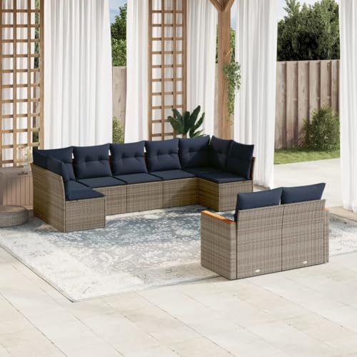 INLIFE 9-teiliges Gartensofa-Set mit Kissen, grau, Polyrattan,Möbel,Gartenmöbel,Gartenmöbel-Sets,Grau,71.8 KG,3226292 INLIFE 9-teiliges Gartensofa-Set mit Kissen, grau, Polyrattan,Möbel,Gartenmöbel,Gartenmöbel-Sets,Grau,71.8 KG,3226292 von INLIFE