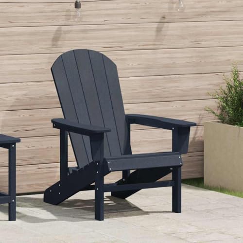 INLIFE Adirondack-Stuhl Marineblau 74 x 82 x 92 cm Plastik,Möbel,Gartenmöbel,Gartensitzmöbel,Gartenstühle,Marineblau,18 KG,42006622 von INLIFE