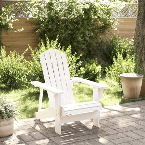 INLIFE Adirondack-Stuhl Weiß 69x85x90,5 cm Massivholz Tanne,Möbel,Gartenmöbel,Gartensitzmöbel,Gartenstühle,Weiß,8.7 KG,4007243 von INLIFE