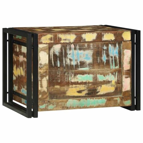 INLIFE Aufbewahrungsbox Braun und Schwarz 60 x 40 x 41 cm Altholz,Möbel,Schränke,Aufbewahrungstruhen,Braun,19.2 KG,4016752 von INLIFE