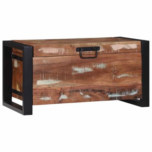 INLIFE Aufbewahrungstruhen Braun 60 x 30 x 30 cm Massivholz Altholz,Möbel,Schränke,Aufbewahrungstruhen,Mehrfarbig,13.05 KG,4015972 von INLIFE