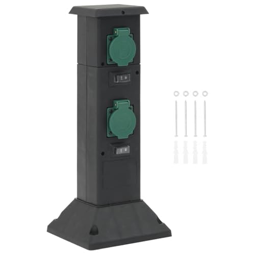 INLIFE Außensteckdose 4-Fach Schwarz und Grün 16x16x39,5 cm,Heimwerkerbedarf,Elektrobedarf,Steckdosen,Schwarz und grün,1.17 KG,4010098 INLIFE Außensteckdose 4-Fach Schwarz und Grün 16x16x39,5 cm,Heimwerkerbedarf,Elektrobedarf,Steckdosen,Schwarz und grün,1.17 KG,4010098 von INLIFE