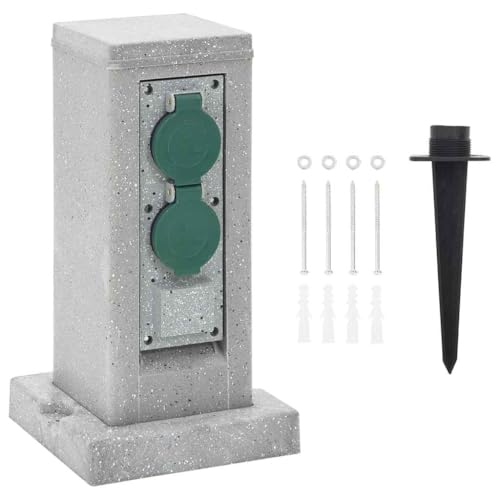 INLIFE Außensteckdose mit Erdspieß 4-Fach Steinoptik 16x16x29,5 cm,Heimwerkerbedarf,Elektrobedarf,Steckdosen,1.54 KG,4010104 INLIFE Außensteckdose mit Erdspieß 4-Fach Steinoptik 16x16x29,5 cm,Heimwerkerbedarf,Elektrobedarf,Steckdosen,1.54 KG,4010104 von INLIFE