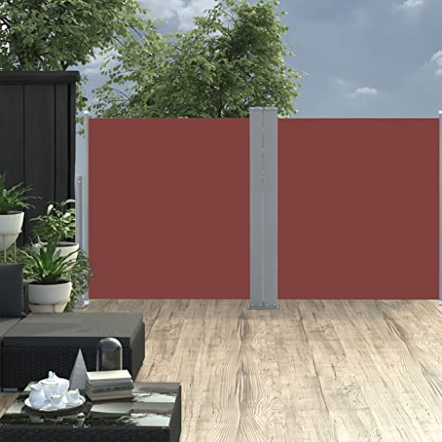 INLIFE Ausziehbare Seitenmarkise Braun 120 x 600 cm von INLIFE