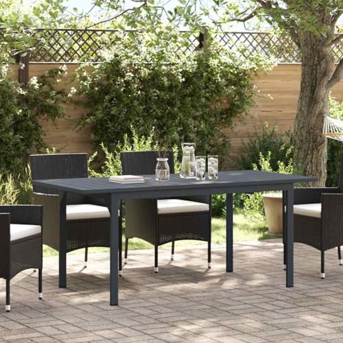 INLIFE Ausziehtisch Anthrazit 180 x 80 x 76 cm Stahl,Möbel,Gartenmöbel,Gartentische,Anthrazit,29.9 KG,42010362 von INLIFE