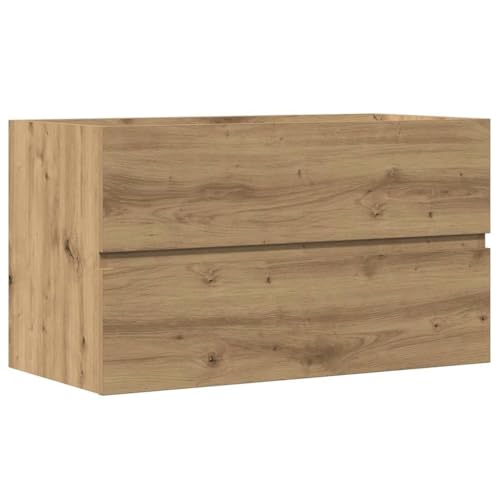 INLIFE Bad-Hängeschrank Artisan-Eiche 80x38,5x45 cm Holzwerkstoff,Möbel,Möbelgarnituren,Badezimmermöbel-Sets,Braun,16.45 KG,856247 von INLIFE