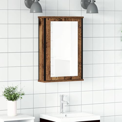 INLIFE Bad-Spiegelschrank Altholz-Optik 42x12x60 cm Holzwerkstoff,Möbel,Schränke,Spiegel- & Waschbeckenunterschränke,Badezimmerwaschtische,Braun,10.5 KG,862229 von INLIFE