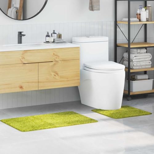 INLIFE Badematte 2 pcs Hellgrün 50 x 50 cm Polypropylen,Heim & Garten,Badzubehör,Badematten & Badteppiche,Grün,1.2 KG,4019859 von INLIFE