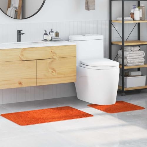 INLIFE Badematte 2 pcs Orange 50 x 50 cm Polypropylen,Heim & Garten,Badzubehör,Badematten & Badteppiche,Orange,1.2 KG,4019861 von INLIFE