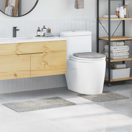INLIFE Badematte 3 pcs Grau 50 x 50 cm Polypropylen,Heim & Garten,Badzubehör,Badematten & Badteppiche,Grau,1.4 KG,4019865 von INLIFE