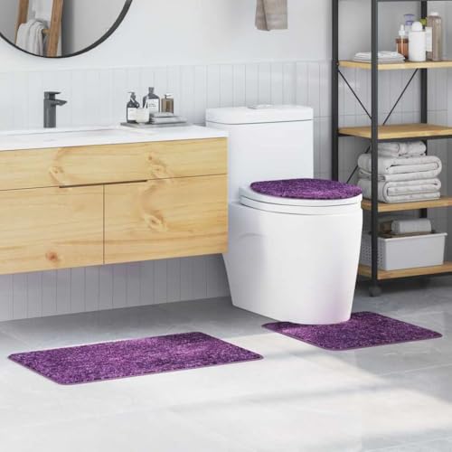 INLIFE Badematte 3 pcs Lila 50 x 50 cm Polypropylen,Heim & Garten,Badzubehör,Badematten & Badteppiche,Lila,1.4 KG,4019872 von INLIFE