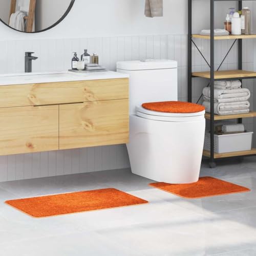 INLIFE Badematte 3 pcs Orange 50 x 50 cm Polypropylen,Heim & Garten,Badzubehör,Badematten & Badteppiche,Orange,1.4 KG,4019871 von INLIFE