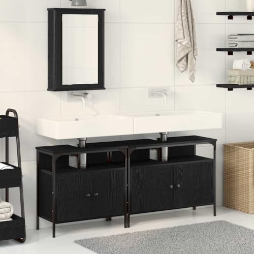 INLIFE Badezimmer Waschbeckenmöbel 3 pcs Schwarz 80 x 30 x 60 cm,Möbel,Schränke,Spiegel- & Waschbeckenunterschränke,Badezimmerwaschtische,Schwarz,42.05 KG,3334393 INLIFE Badezimmer Waschbeckenmöbel 3 pcs Schwarz 80 x 30 x 60 cm,Möbel,Schränke,Spiegel- & Waschbeckenunterschränke,Badezimmerwaschtische,Schwarz,42.05 KG,3334393 von INLIFE