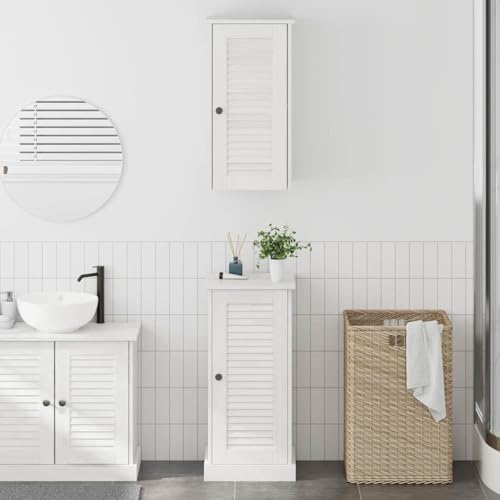 INLIFE Badezimmermöbel Set mit Regal 2 pcs Antik Weiß 37 x 34 x 80 cm,Möbel,Schränke,Spiegel- & Waschbeckenunterschränke,Badezimmerwaschtische,Andere,18.6 KG,3328534 von INLIFE