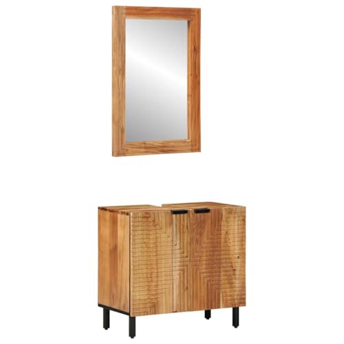 INLIFE Badezimmermöbel Set mit Regal 2 pcs Braun Akazie Massivholz,Möbel,Schränke,Spiegel- & Waschbeckenunterschränke,Badezimmerwaschtische,Braun,24.15 KG,3310012 INLIFE Badezimmermöbel Set mit Regal 2 pcs Braun Akazie Massivholz,Möbel,Schränke,Spiegel- & Waschbeckenunterschränke,Badezimmerwaschtische,Braun,24.15 KG,3310012 von INLIFE