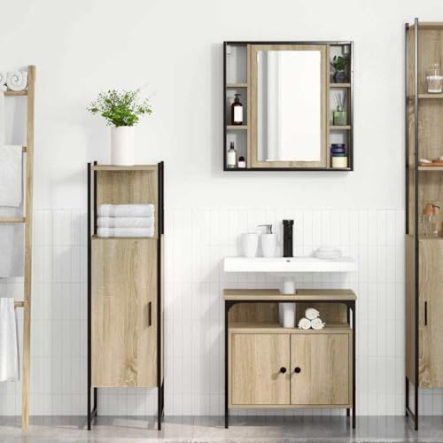 INLIFE Badezimmermöbel Set mit Regal 3 pcs Braun 33 x 33 x 120.5 cm,Möbel,Schränke,Spiegel- & Waschbeckenunterschränke,Badezimmerwaschtische,Braun,46.55 KG,3345136 INLIFE Badezimmermöbel Set mit Regal 3 pcs Braun 33 x 33 x 120.5 cm,Möbel,Schränke,Spiegel- & Waschbeckenunterschränke,Badezimmerwaschtische,Braun,46.55 KG,3345136 von INLIFE