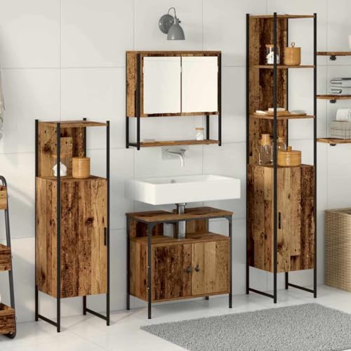 INLIFE Badezimmermöbel Set mit Regal 4 pcs Altholz 33 x 33 x 185.5 cm,Möbel,Möbelgarnituren,Badezimmermöbel-Sets,Braun,64.86 KG,3332603 INLIFE Badezimmermöbel Set mit Regal 4 pcs Altholz 33 x 33 x 185.5 cm,Möbel,Möbelgarnituren,Badezimmermöbel-Sets,Braun,64.86 KG,3332603 von INLIFE