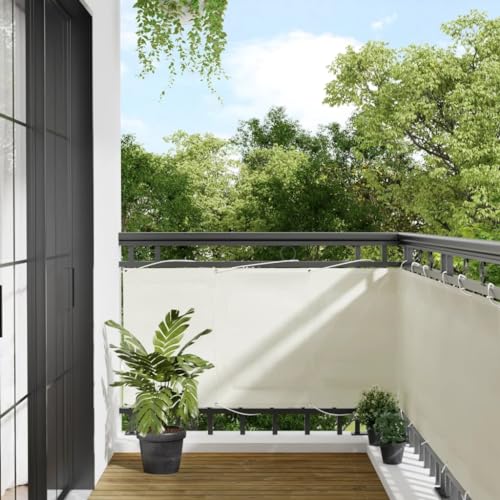 INLIFE Balkon-Sichtschutz Creme 75x1000 cm 100% Polyester-Ox,Heim & Garten,Rasen & Garten,Garten & Balkon,Sonnenschirme & Sonnenschutze,Creme,1.71 KG,4000195 von INLIFE
