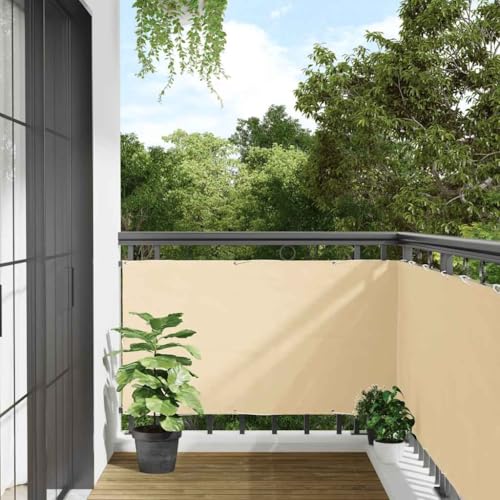 INLIFE Balkon-Sichtschutz Creme 800x120 cm PVC,Heimwerkerbedarf,Hauseinzäunung,Zaunfelder,Creme,5.1 KG,4005505 von INLIFE